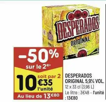 Leader Price Desperados Original 5.9% Vol. offre