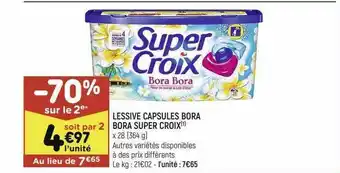 Leader Price Lessive Capsules Bora Bora Super Croix offre
