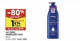 Leader Price Lait Crème Nourrissant Nivea offre