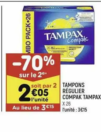 Tampons Régulier Compak Tampax