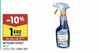 Leader Price Nettoyant Vitres offre