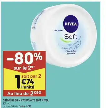 Crème De Soin Hydratante Soft Nivea