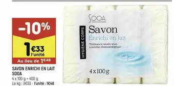 Savon Enrichi En Lait Sooa