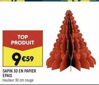 Sapin 3d En Papier épais