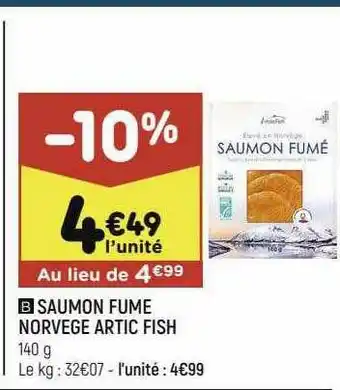 Leader Price Saumon Fumé Norvège Artic Fish offre