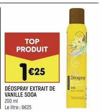Leader Price Déospray Extrait De Vanille Sooa offre