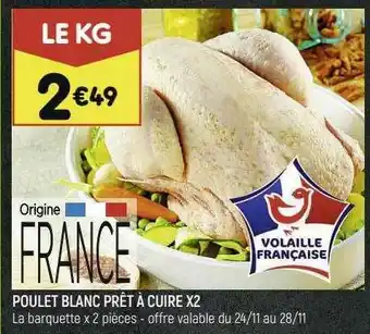Leader Price Poulet Blanc Prêt à Cuire X2 offre
