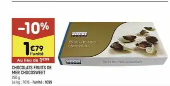 Leader Price Chocolats Fruits De Mer Chocosweet offre