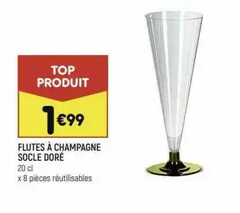 Flûtes à Champagne Socle Doré