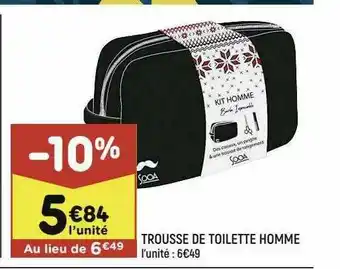 Leader Price Trousse De Toilette Homme offre