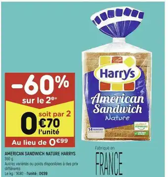 American Sandwich Nature Harrys