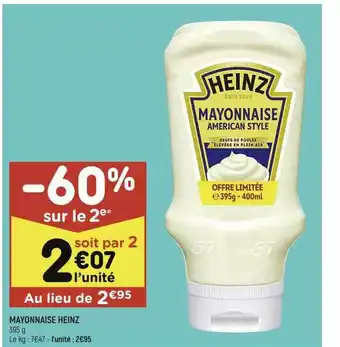 Leader Price Mayonnaise Heinz offre