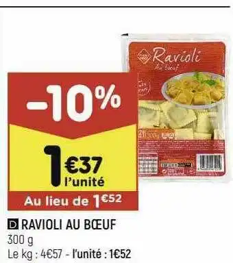 Leader Price Ravioli Au Bœuf offre