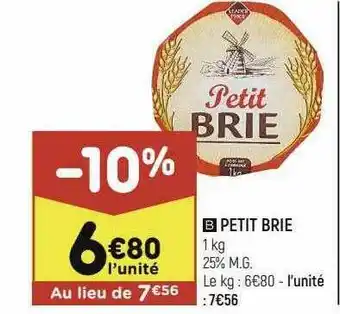 Leader Price Petit Brie offre