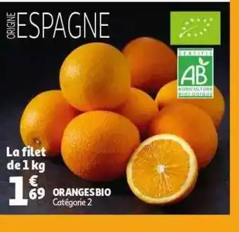 Auchan Oranges Bio offre
