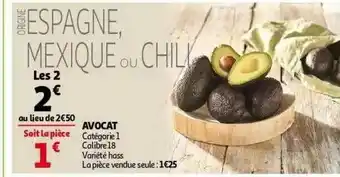 Auchan Avocat Hass offre