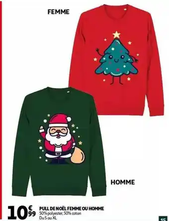 Auchan Pull De Noël Femme Ou Homme offre