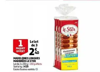 Auchan Madeleines Longues Marbrées Le Ster offre