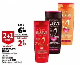 Auchan Shampooing Elsève offre