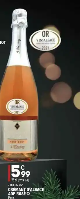 ALDI Crémant D'alsace Aop Rosé J. Blessing offre
