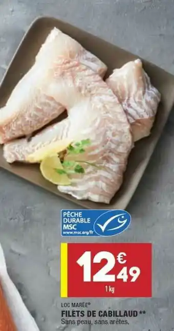 ALDI Filets De Cabillaud Loc Marée offre