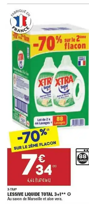 ALDI Lessive Liquide Total 3+1 X-tra offre