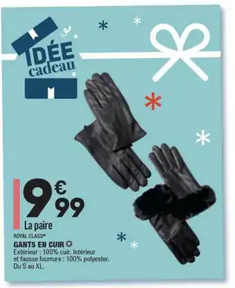 ALDI Gants En Cuir Royal Class offre
