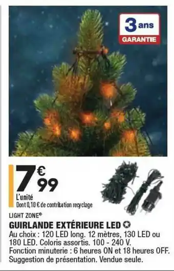 ALDI Guirlande Extérieure Led Light Zone offre