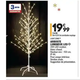 ALDI Arbuste Lumineux Led Light Zone offre