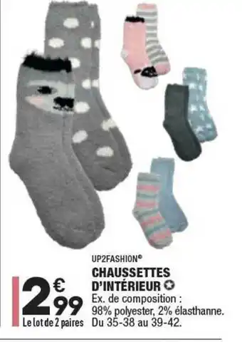 ALDI Chaussettes D'intérieur Up2fashion offre