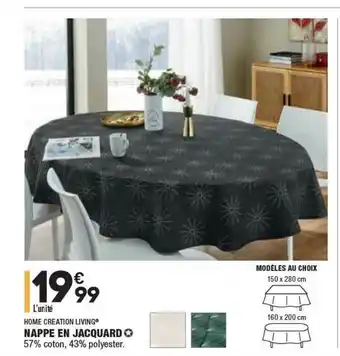 ALDI Nappe En Jacquard Home Creation Living offre