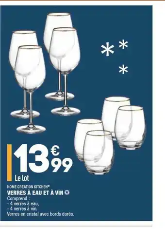 ALDI Verres à Eau Et à Vin Home Creation Kitchen offre