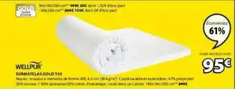 JYSK Surmatelas Gold T30 Wellpur offre