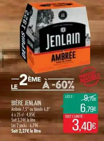 Match Bière Jenlain offre