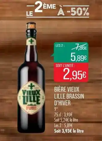 Match Bière Vieux Lille Brassin D'hiver offre
