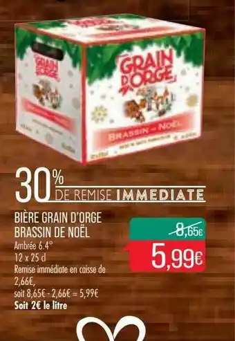 Match Bière Grain D'orge Brassin De Noël offre
