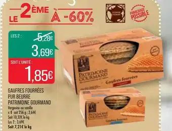 Match Gaufres Fourrées Pur Beurre Patrimoine Gourmand offre