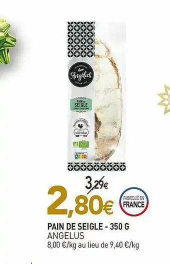 naturéO Pain De Siegle Angelus - 350 G offre