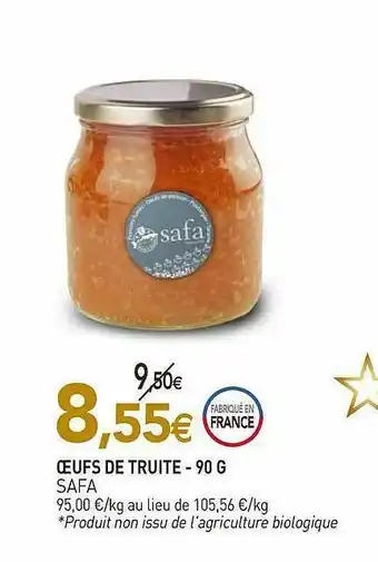 naturéO Oeufs De Truite Safa - 90 G offre