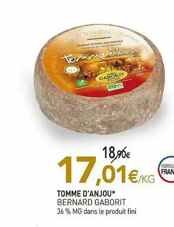 naturéO Tomme D'anjou Bernard Gaborit offre