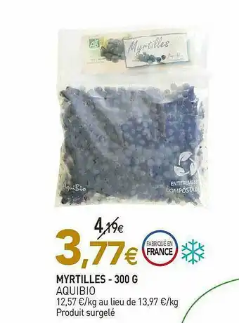 naturéO Myrtilles Aquibio - 300 G offre