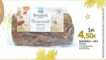 naturéO Pain Muesli Pural - 620 G offre