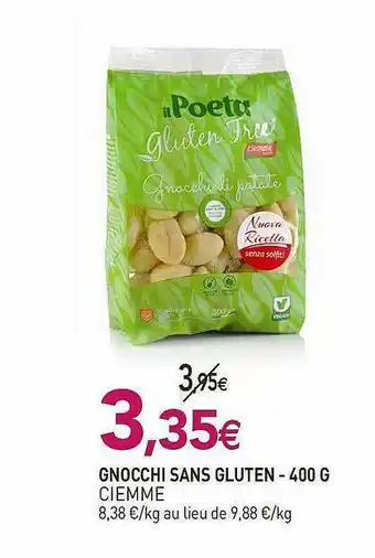 naturéO Gnocchi Sans Gluten Ciemme - 400 G offre