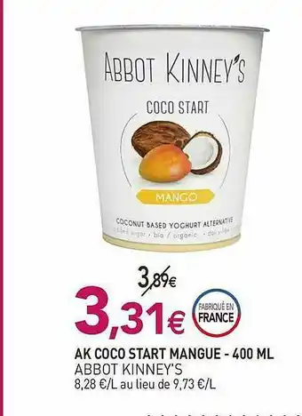 naturéO Ak Coco Start Mangue Abbot Kinney's - 400 Ml offre