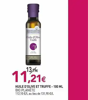 naturéO Huile D'olive Et Truffe Bio Planète - 100 Ml offre