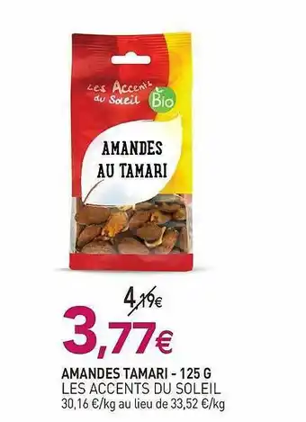 naturéO Amandes Tamari Les Accents Du Soleil - 125 G offre