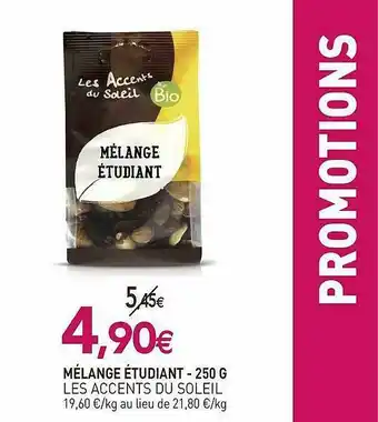 naturéO Mélange étudiant Les Accents Du Soleil - 250 G offre