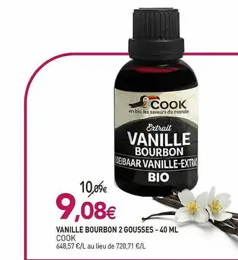 naturéO Vanille Bourbon 2 Gousses Cook - 40 Ml offre
