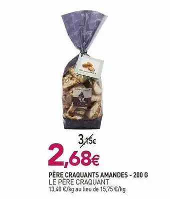 naturéO Père Craquants Amandes Le Père Craquant - 200 G offre