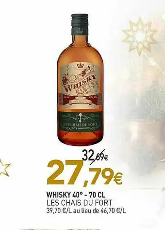 naturéO Whisky 40° Les Chais Du Fort - 70 Cl offre